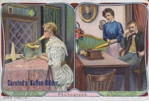 A hangüzenetek küldésére használt fonográf alkotó: German School