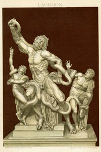 Laocoön és fiai szobra 1890 körül (színes kromolitográfia) alkotó: German School