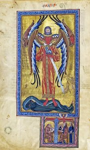 Az Isteni Szeretet Teofániája (Látás az Isteni Művek Könyvéből), 1220-30 körül (guache pergamen) alkotó: German School