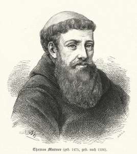 Thomas Murner német szatrikus, költő és műfordító (metszet) alkotó: German School