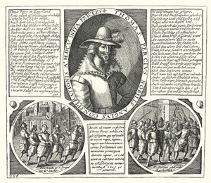 Thomas Percy, az egyik összeesküvő a Gunpowder Plot mögött (metszet) alkotó: German School