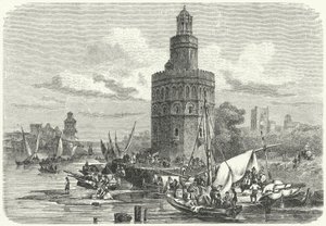 Torre del Oro, Sevilla, Spanyolország (metszet) alkotó: German School