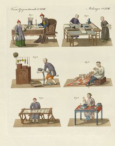 Kereskedelmi, művészeti és kézimunkák Kínában (színes gravírozás) alkotó: German School