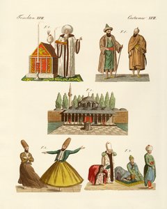 Török népviselet (színes metszet) alkotó: German School