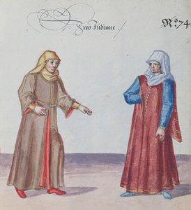Két zsidó nő, 1600 körül (wc papíron) alkotó: German School