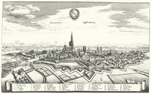 Kilátás Strasbourgra (metszet) alkotó: German School