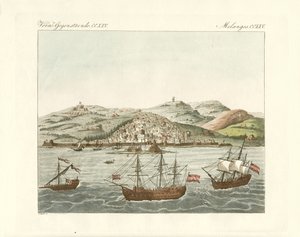 Kilátás El Djazair városára (színes metszet) alkotó: German School