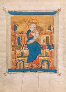 Szűz és gyermek, 1400 (wc pergamen) alkotó: German School