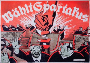 Votez Spartacus, Spartacista Liga választási plakát, 1918