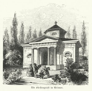 Weimari Fuersten Gruft, a szász-Weimar-Eisenach hercegek sírkápolnája és Johann Wolfgang Goethe és Friedrich Schiller német szerzők sírjának helye alkotó: German School