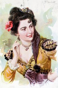 Zerline Wolfgang Amadeus Mozart (1756-91) Don Giovanni című operájából, 1900 körül alkotó: German School