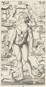 Zodiákus férfi. Illusztráció a Bilder-Atlashoz (metszet) alkotó: German School