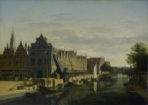 De Waag (mérlegház) és Crane a Spaarne-n, Haarlem