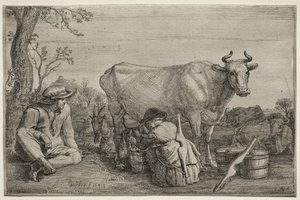A tejeslány, 1643. alkotó: Gerrit Claesz. Bleker