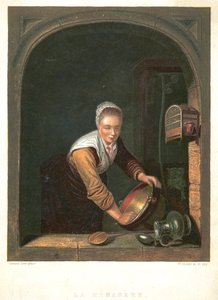 A háziasszony, 1630-1670 alkotó: Gerrit Dou