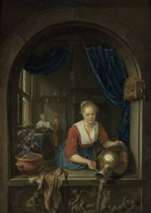 Szobalány az ablaknál alkotó: Gerrit Dou