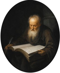 Öreg tudós egy könyvvel alkotó: Gerrit Dou