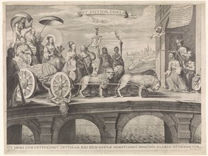 Königsmarck üdvözlésének allegóriája Est potior coelo (cím az objektumon) alkotó: Gerrit Gerritsz van Fenaem