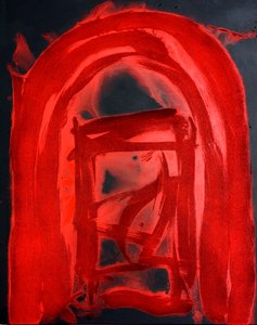 Doorway to Secrets, 2018 (homok és akril, vászon) alkotó: Gerrit Greve
