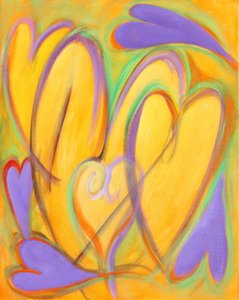 G Hearts 11, 2016 (akril, vászon) alkotó: Gerrit Greve