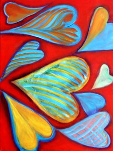 G Hearts 15, 2016 (akril, vászon) alkotó: Gerrit Greve