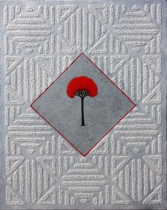 Icon Relic 23, 2002 (homok és akril vászonra) alkotó: Gerrit Greve