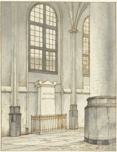 J.M. síremléke Kemperben, a leideni Pieterskerkben alkotó: Gerrit Lamberts