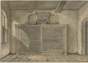 Két rézmedence a loosduineni templomban alkotó: Gerrit Lamberts