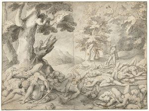 Sámson a filiszteusok legyőzése után alkotó: Gerrit Pietersz. Sweelink
