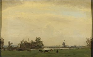 Réti táj a Spaarne-n alkotó: Gerrit Willem Dijsselhof