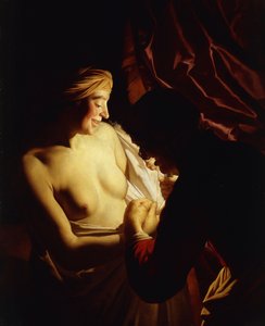 Egy fiatal nő és szobalánya, alkotó: Gerrit van Honthorst