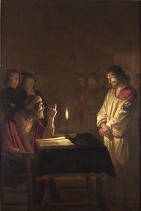 Krisztus a főpap előtt, c. 1617 alkotó: Gerrit van Honthorst