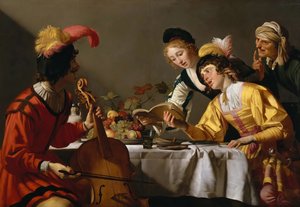 Koncert, 1627 körül. alkotó: Gerrit van Honthorst