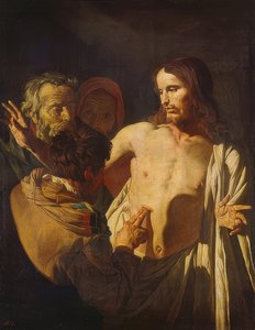 A hitetlen Tamás. 1620 körül alkotó: Gerrit van Honthorst