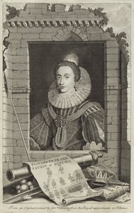 Erzsébet Stuart, Csehország királynőjének portréja alkotó: Gerrit van Honthorst