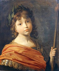 Rupert herceg (1619-82) kisfiúként, mint Mars (olaj, vászon) alkotó: Gerrit van Honthorst