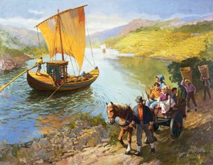 A portugál szőlőszedők (gouache, papír)
