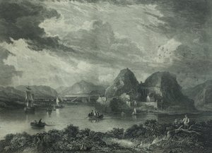 Dumbarton kastély, 1880 körül (metszet)