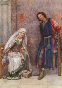 Shakespeare, János király (színes litográfia) alkotó: Gertrude E. Demain (after) Hammond