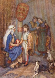 Shakespeare, János király (színes litográfia) alkotó: Gertrude E. Demain (after) Hammond