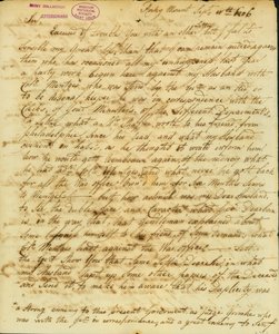 Levelet írt Gertrude Joan Senf, Rocky Mount, Thomas Jeffersonnak, 1806. szeptember 11 -én alkotó: Gertrude Joan Senf
