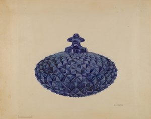 Fedett vajas tál, c. 1936. alkotó: Gertrude Lemberg
