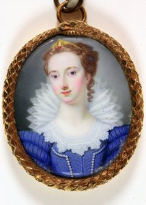 Egy hölgy, akit Elizabeth Robinsonnak hívnak, Mrs. Montagu (zománc) alkotó: Gervase (attr.to) Spencer