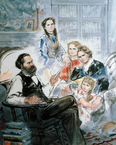 Karl Marx és családja (akvarell) alkotó: Ghan Zen Mon