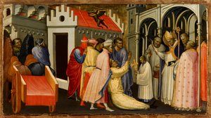 Lincolni Szent Hugh kiűzi az ördögtől megszállt embert, 1404-1407
