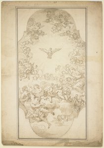A Szentlélek, 1680-as évek (toll és barna tinta, valamint fekete kréta nyomai)