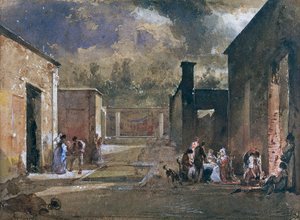 Éjszakai menál Sallustio házában Pompejiben alkotó: Giacinto Gigante