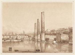 Pompeji romjainak látképe alkotó: Giacinto Gigante
