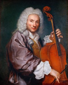 Barokk : Ceruti, Giacomo Antonio (1698-1767) csellista portréja, c. 1745. Olaj, vászon, 92x74. Művészettörténeti Múzeum, Bécs