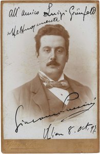 Giacomo Puccini 1858-1924, 1897 zeneszerző portréja.